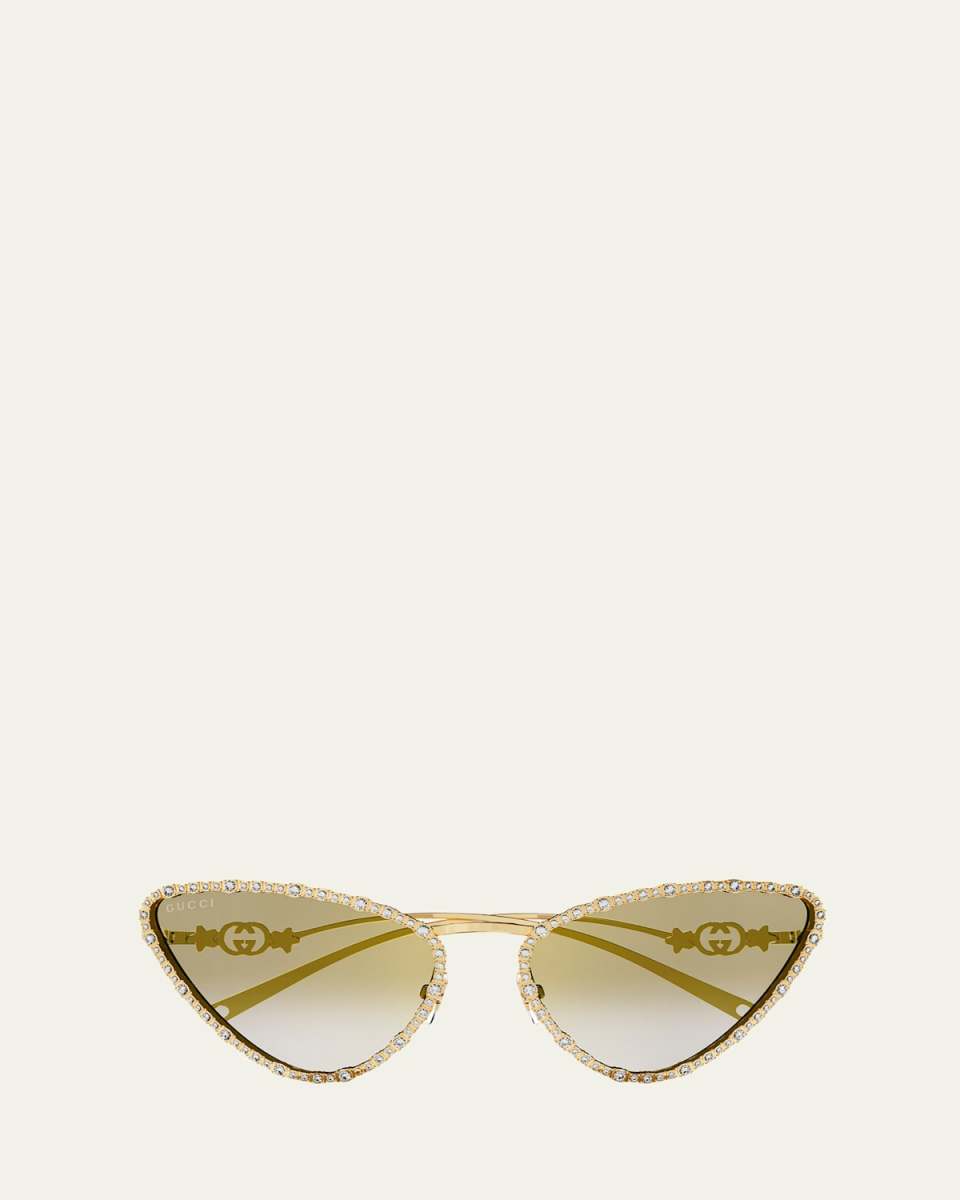 GG Star Embellished Metal Cat-Eye Sunglasses